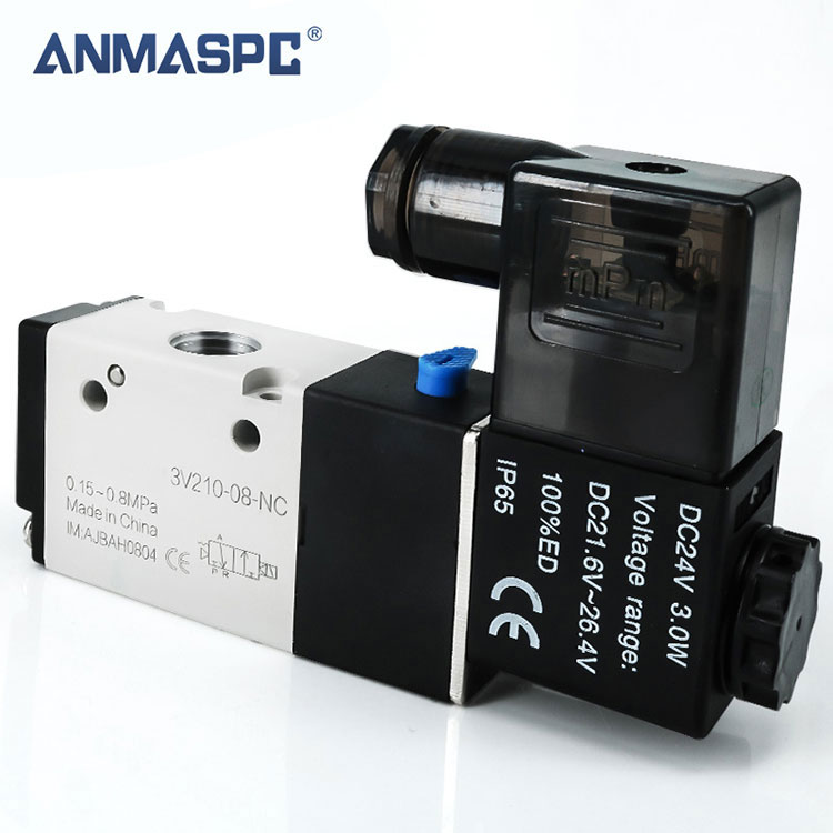 Dalawang Posisyon Three Way Air Pneumatic Solenoid Valve Pt 14 Ip65